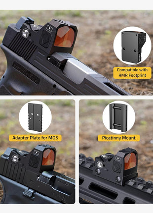 Parts of CVLIFE WolfCloak Reflex Sight, Red Dot Sight with Motion Awake