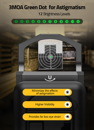 CVLIFE 3MOA Green Dot for Astigmatism
