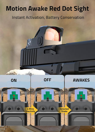 CVLIFE WolfCovert Motion Awake Pistol Red Green Dot Sight