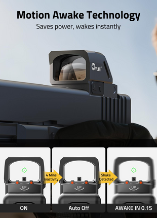 motion awake tecnology on dot sight