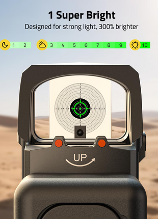 dot sight designed for strong light