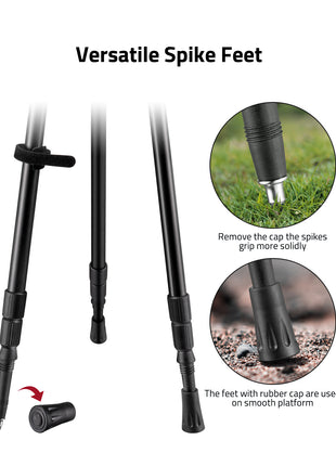 Cvlife Shooting Tripods for Rifles with Versatile Spike Feet