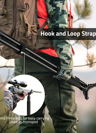 Cvlife Shooting Tripods for Rifles with Hook and Loop Strap