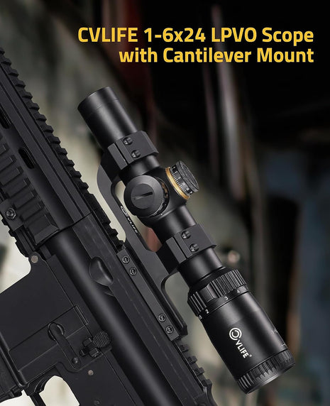 1-6x24 LPVO Rifle Scope with Cantilever Mount