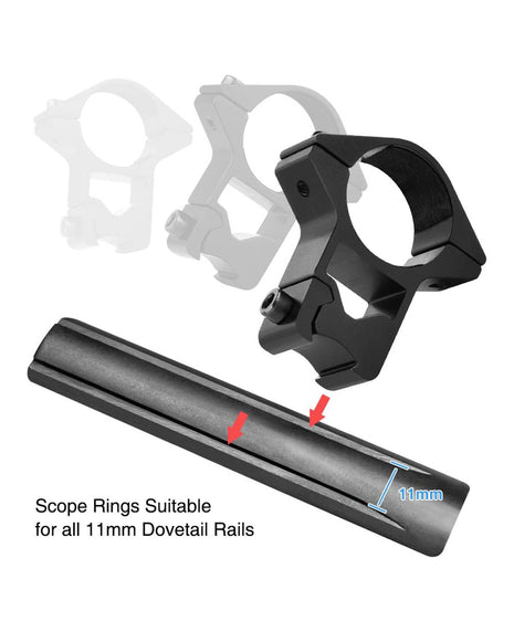 Scope Rings Suitable for all 11mm Dovetail Rails