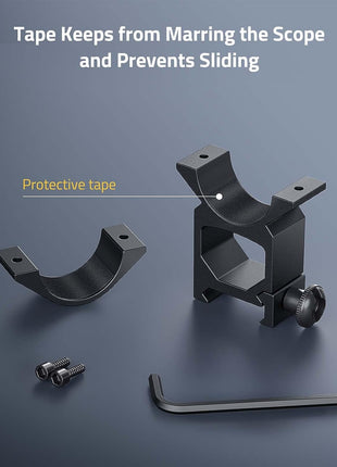 High Picatinny Scope Rings with Protective Tape