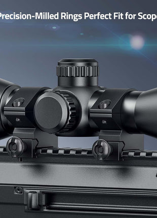 Precision-milled Scope Rings for 20mm Picatinny Rails Scopes