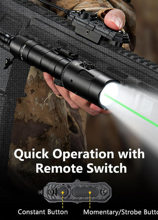 Laser Light with Tactical Flashlight and Remote Switch