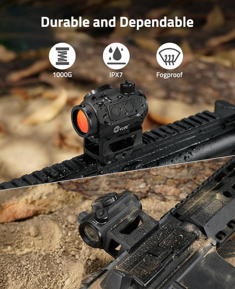 Enduring and Sturdy 2 MOA Red Green Dot Sight for Picatinny Rail