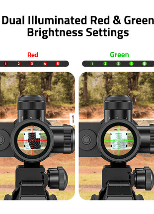 Dual Illuminated Red and Green Rifle Scope