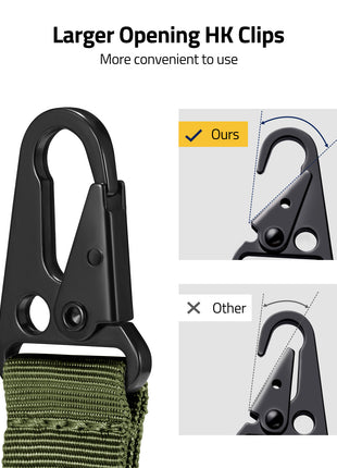 CVLIFE 2 Point Sling with Larger Opening HK Clips