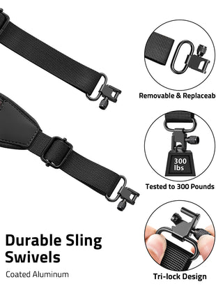 CVLIFE 2 Point Sling with Enduring Sling Swivels
