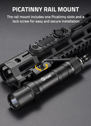 2000 Lumens Tactical Flashlight for Picatinny Rail Mount