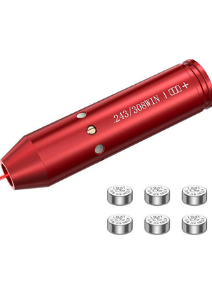 CVLIFE .243 308 Bore Sight Red Dot Boresighters 308 with Three Batteries