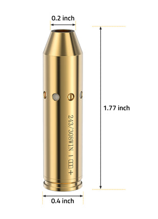 Laser Bore Sight Red Dot Boresighter Size Details