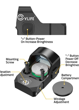 2 MOA Compact Reflex Sight Structure Details