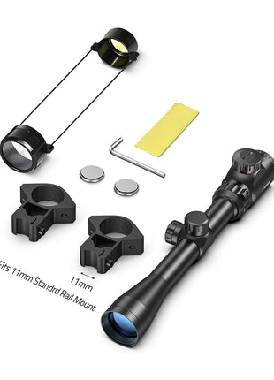 Riflescope with Free 11mm Rail Mounts for Hunting and Shooting 