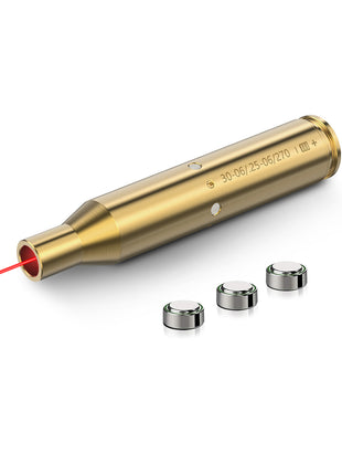 CVLIFE 30-06/25-06/270 Bore Sight Laser Red Dot Cartridge Bore Sighter with 3 Batteries