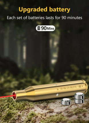 Red Laser Bore Sighter with Upgraded Batteries