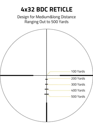4x32 BDC Reticle Rifle Scope for Quick Aiming