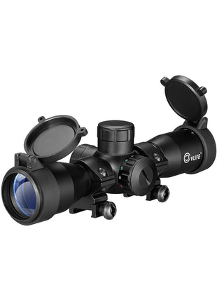 CVLIFE 4x32 Crossbow Scope Red Green Illuminated Compact Crossbow Scopes