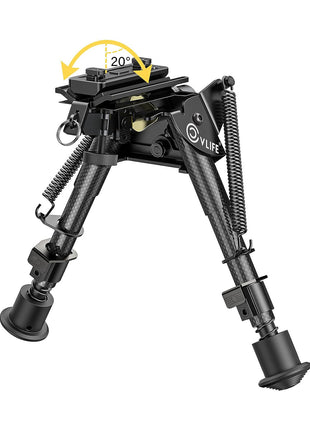 CVLIFE 6-9 Inches Rifle Bipod Carbon Fiber Bipods Compatible with Mlok