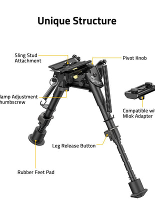 Carbon Fiber Bipod Compatible with Mlok