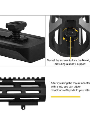 Bipod adapter for M-rail 