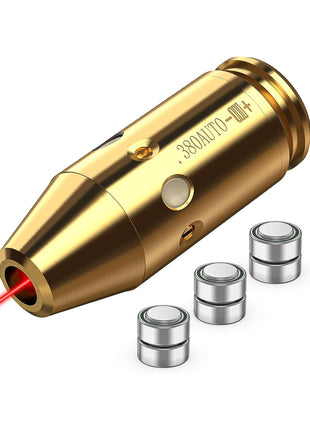 CVLIFE Bore Sight .380AUTO Red Laser Bore Sighter with 6pcs Batteries