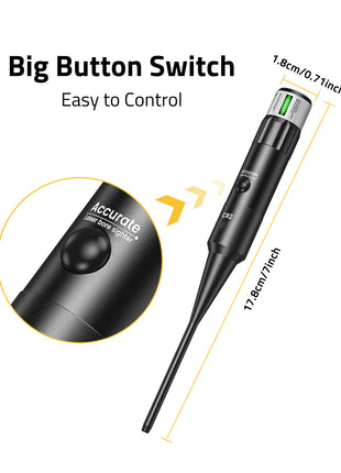 Green Laser Bore Sight Kit with Big Button Switch
