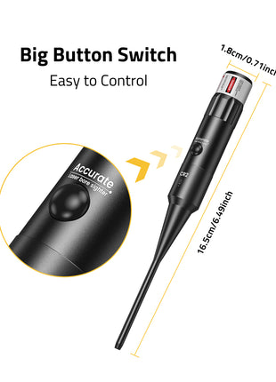 Red Laser Bore Sight Kit with Big Button Switch