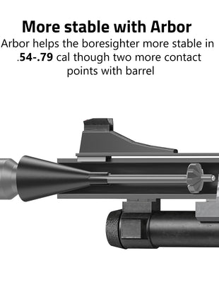 Stable Bore Sighter with Arbor for .54-.79 Calibers