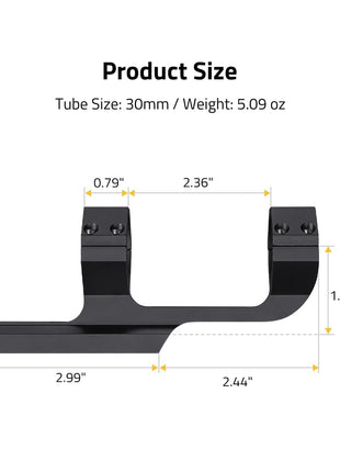 30mm Cantilever Scope Mount Size Details