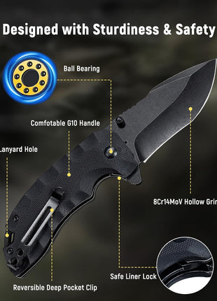 Sturdy and Safety Design Tactical EDC Knife