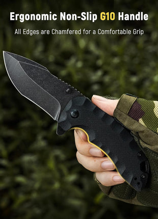 Pocket Knife with Non-slip G10 Handle 