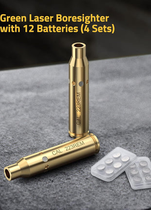 223 5.56mm Green Laser Bore Sighter with 12 Batteries