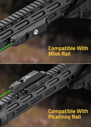 Tactical Green Laser Sight Compatible with M-Lok and Picatinny Rail