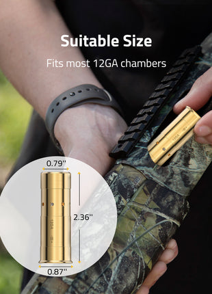 Laser Bore Sight With Suitable Size Fits Most 12GA Chambers