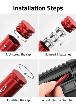 CVLIFE Boresight for 223REM Red Laser Bore Sight Installation Steps