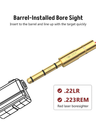 Barrel-Installed Bore Sight for .22LR and .223REM Calibers