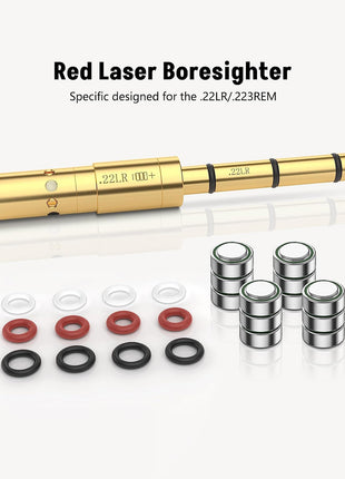 Red Laser Boresighter for .22LR and .223REM Caliber