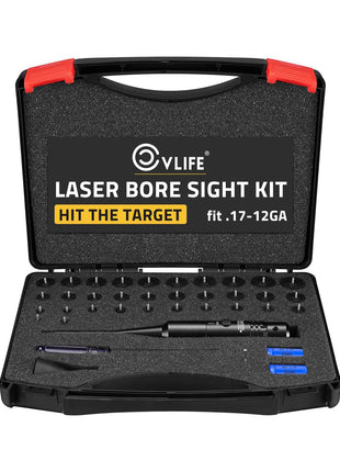 CVLIFE Laser Bore Sight Kit with 32 Adapters Fit 0.17 to 12GA Calibers