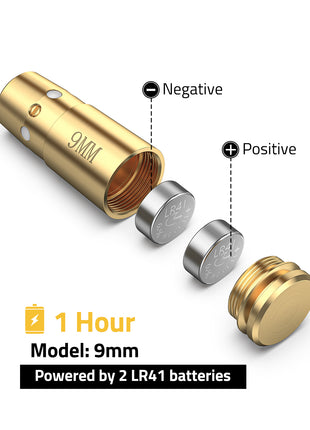 9mm Laser Bore Sighter with Battery