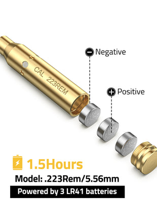 CVLIFE Boresight for .223REM Laser Bore Sight with Batteries