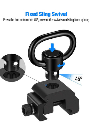 Fixed Sling Swivel with Press Button