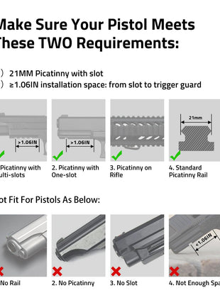 Red Green Laser Sight Compatible with 21mm Picatinny with Slot