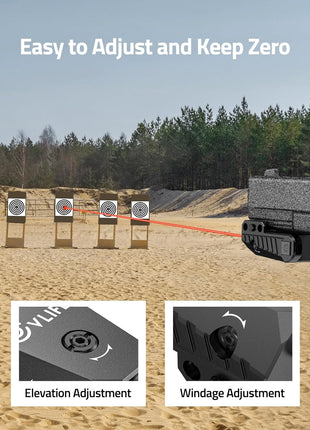 Red Green Laser Sight Easy to Adjust and Keep on Zero with W/E adjustment