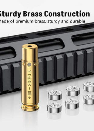 Sturdy and Enduring 300BLK Laser Bore Sighter with 6pcs Batteries