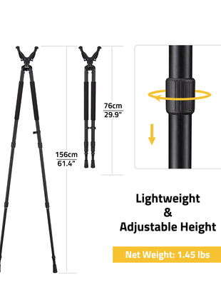 Lightweight Hunting Bipod with Adjustable Height
