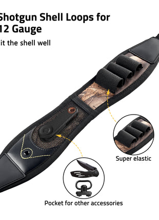 Adjustable 2 Point Sling with Shotgun Shell Loops for 12 Guage